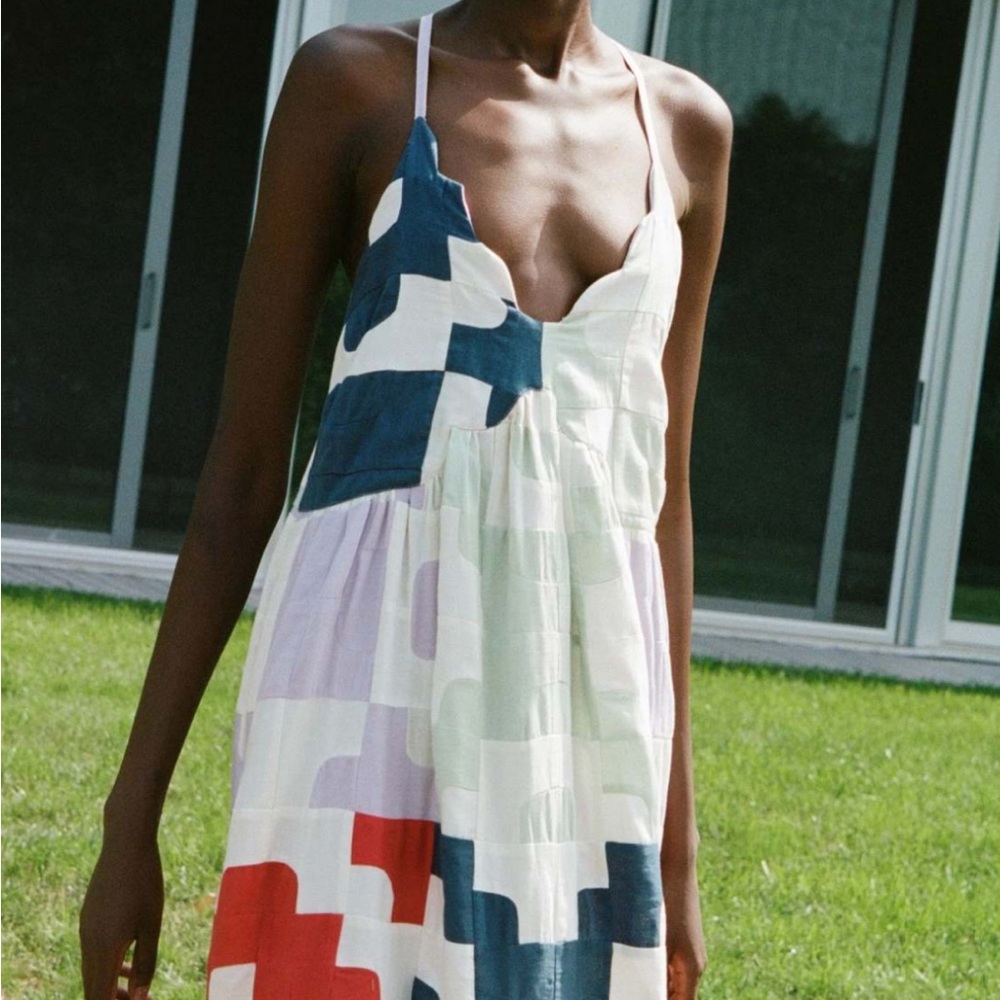 Colorful Geometric Patterned Dress